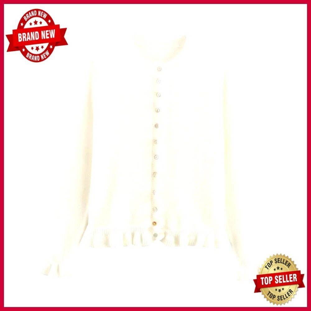 Cropped Cardigan Sweater Crewneck Long Sleeve Button Down Knitwear Top